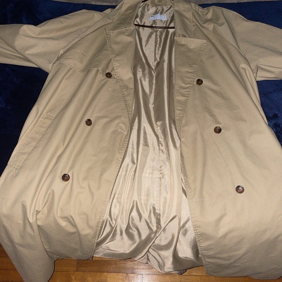 ASOS DESIGN Extreme Oversized Trench Coat with Check Back Panel - Picture 5 of 5